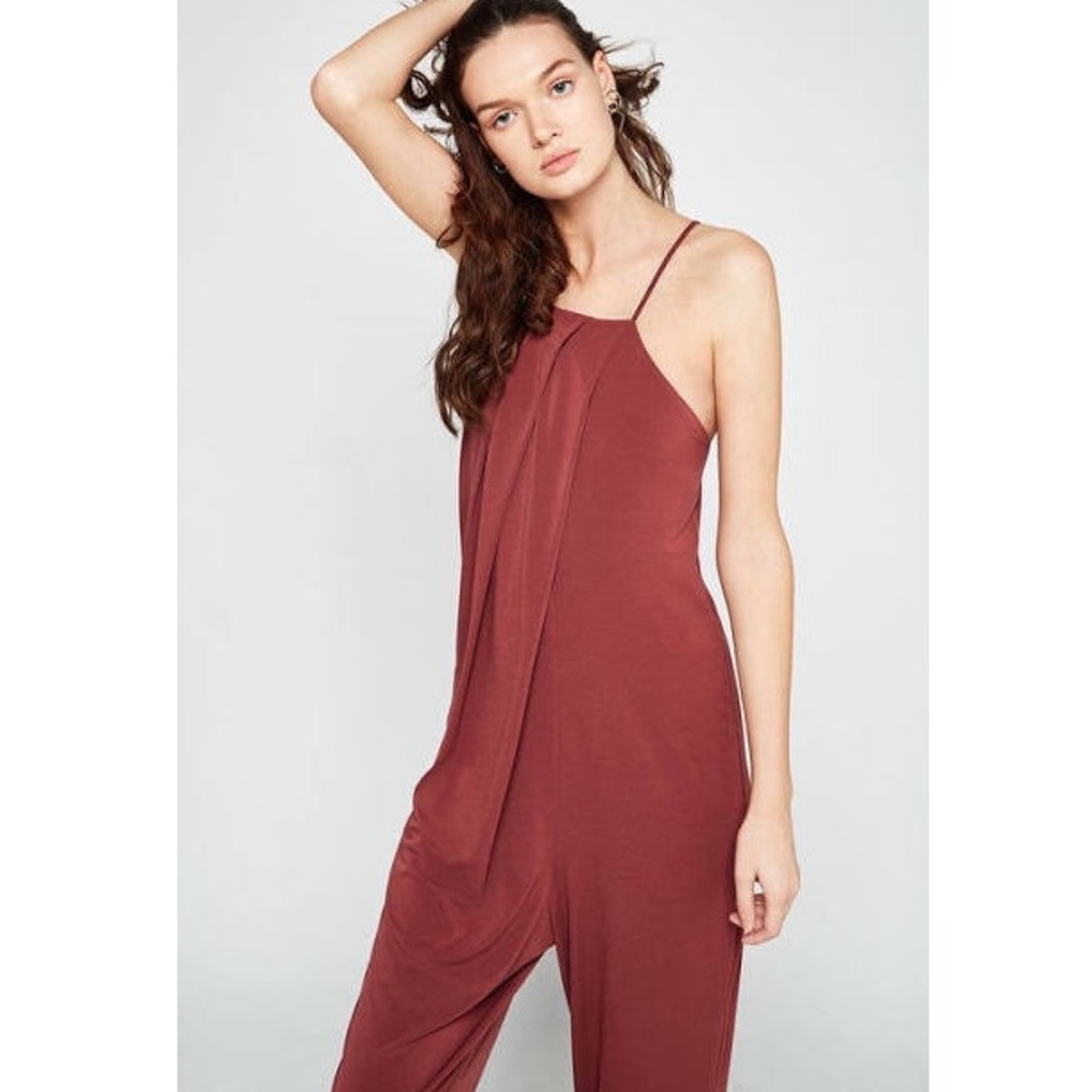 BCBGeneration  Women's Cross Front Halter Jumpsuit